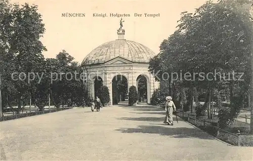 AK / Ansichtskarte Muenchen Kgl Hofgarten Der Tempel Kat. Muenchen