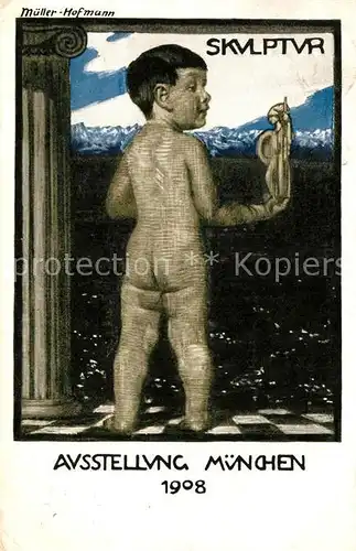 AK / Ansichtskarte Muenchen Ausstellung Skulptur Mueller Hofmann Kat. Muenchen