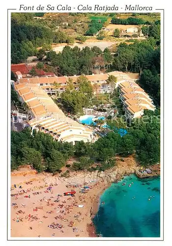 AK / Ansichtskarte Cala Ratjada Mallorca Font de Sa Cala Playa vista area Kat. Spanien