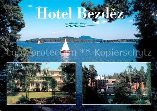 AK / Ansichtskarte Stare Splavy Thammuehl Hotel Bezdez am See Segelboot Kat. Doksy 