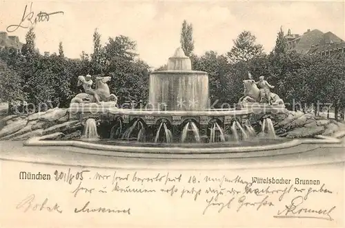 AK / Ansichtskarte Muenchen Wittelsbacher Brunnen Kat. Muenchen