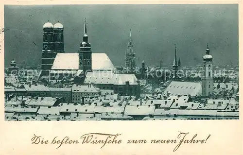 AK / Ansichtskarte Muenchen Stadtblick mit Frauenkirche Kat. Muenchen