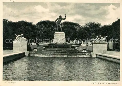 AK / Ansichtskarte Muenchen Vater Rhein Brunnen Kat. Muenchen