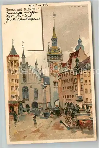 AK / Ansichtskarte Muenchen Altes Rathaus Kat. Muenchen