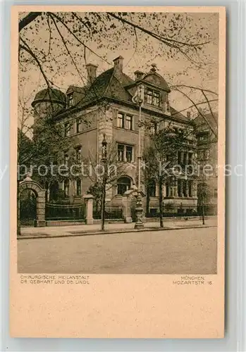 AK / Ansichtskarte Muenchen Chirirgische Heilanstalt Mozartstrasse Kat. Muenchen