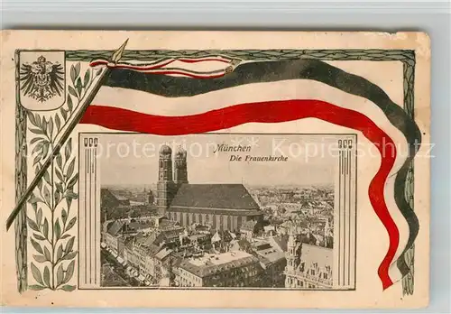 AK / Ansichtskarte Muenchen Frauenkirche Reichsflaage Kat. Muenchen