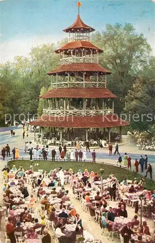 AK / Ansichtskarte Muenchen Chinesischer Turm Englischer Garten Kat. Muenchen