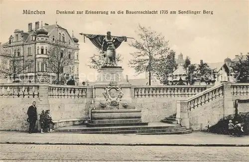 AK / Ansichtskarte Muenchen Denkmal Bauernschlacht 1705 Kat. Muenchen