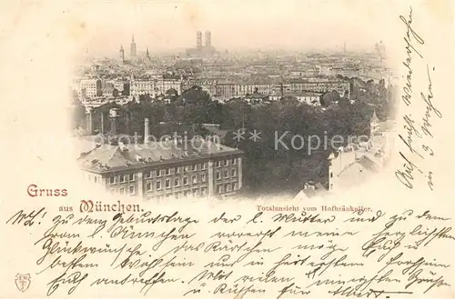 AK / Ansichtskarte Muenchen Panorama vom Hofbraeukeller Kat. Muenchen