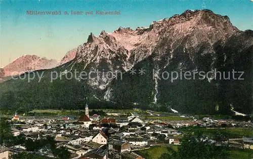 AK / Ansichtskarte Mittenwald Bayern Karwendel Panorama Kat. Mittenwald