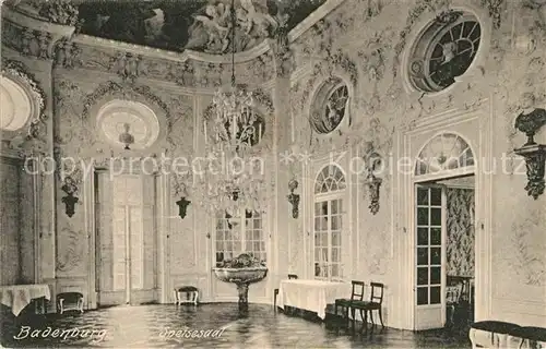 AK / Ansichtskarte Nymphenburg Badenburg Speisesaal Kat. Muenchen