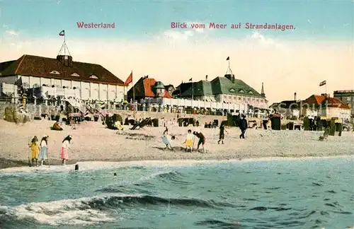 AK / Ansichtskarte Westerland Sylt Strand Kat. Westerland