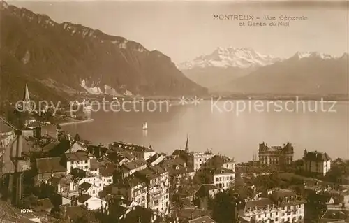 AK / Ansichtskarte Montreux VD Lac Leman Dents du Midi Kat. Montreux