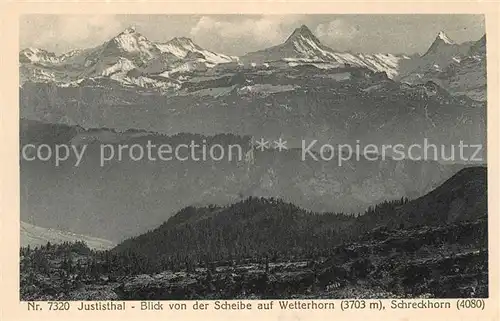 AK / Ansichtskarte Justistal Wetterhorn Schreckhorn Kat. 