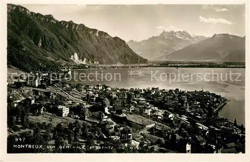 AK / Ansichtskarte Montreux VD Panorama Dents du Midi Kat. Montreux