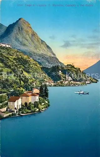 AK / Ansichtskarte Lago di Lugano Castello Val Solda San Mamotte Schiff Kat. Italien