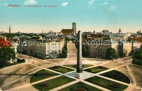AK / Ansichtskarte Muenchen Karolinenplatz Obelisk Kat. Muenchen