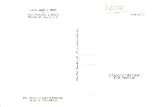 AK / Ansichtskarte Muenchen Kardinal Wendel Haus Katholische Akademie Bayern Kat. Muenchen
