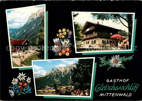 AK / Ansichtskarte Mittenwald Bayern Gasthof Gletscherschliff Kat. Mittenwald