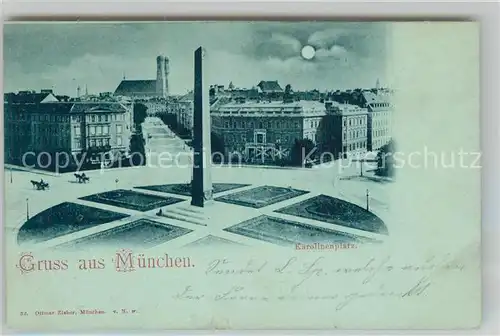 AK / Ansichtskarte Muenchen Karlinenplatz Obelisk Kat. Muenchen