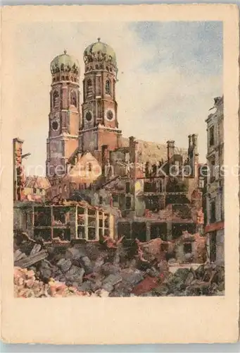 AK / Ansichtskarte Muenchen Kriegszerstoerungen Frauenkirche Faerbergraben 1944 Kat. Muenchen