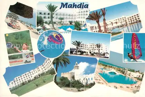 AK / Ansichtskarte Mahdia Hotelanlage Swimming Pool Windsurfen Tennis Strand