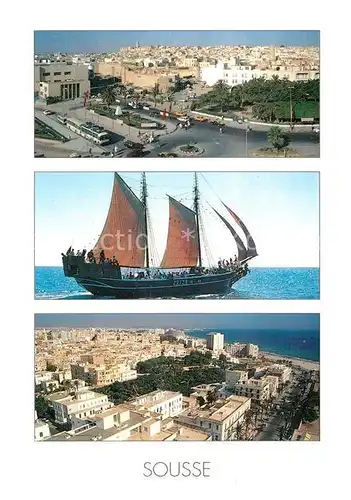 AK / Ansichtskarte Sousse Segelschiff Fliegeraufnahme Kat. Tunesien