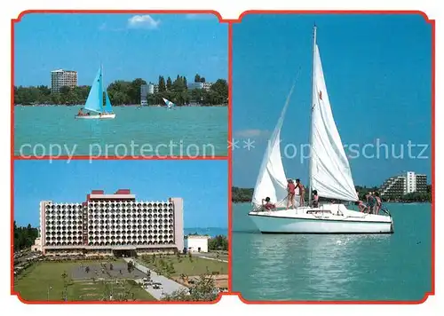 AK / Ansichtskarte Siofok Hotel am Plattensee Segelboot Kat. Siofok