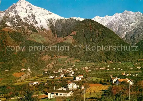 AK / Ansichtskarte Dorf Tirol Gesamtansicht mit Alpenpanorama Kat. Tirolo