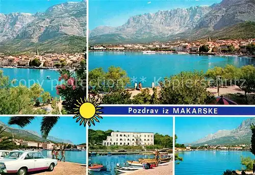 AK / Ansichtskarte Makarska Dalmatien Panorama Kueste Berge Hafen Kat. Kroatien