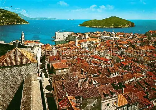 AK / Ansichtskarte Dubrovnik Ragusa Panorama Altstadt Kueste Insel Kat. Dubrovnik