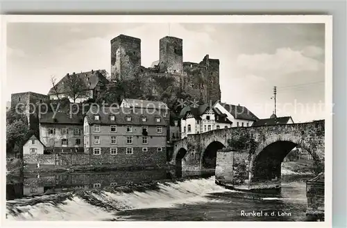 AK / Ansichtskarte Runkel Lahn Burg Bruecke Kat. Runkel