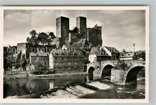 AK / Ansichtskarte Runkel Lahn Schloss Bruecke Kat. Runkel