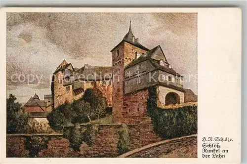 AK / Ansichtskarte Runkel Lahn Schloss Kuenstler Schulze Kat. Runkel