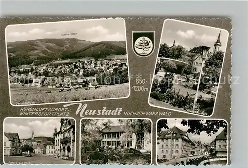 AK / Ansichtskarte Neustadt Schwarzwald Post Kneippbad Kurpark Hauptstrasse Panorama