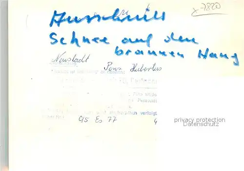 AK / Ansichtskarte Neustadt Schwarzwald Pension Hubertus Winter
