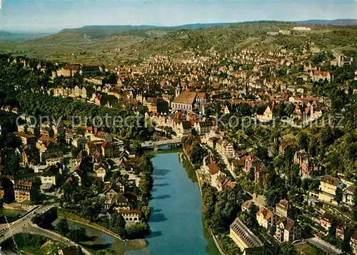 AK / Ansichtskarte Tuebingen Blick von Osten auf Neckar und zum Schloss Fliegeraufnahme Kat. Tuebingen