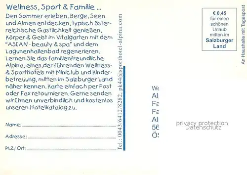AK / Ansichtskarte Sankt Johann Pongau Wellness Sporthotel Alpina Kat. Sankt Johann im Pongau
