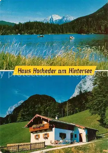 AK / Ansichtskarte Ramsau Berchtesgaden Haus Hocheder am Hintersee Alpen Kat. Ramsau b.Berchtesgaden