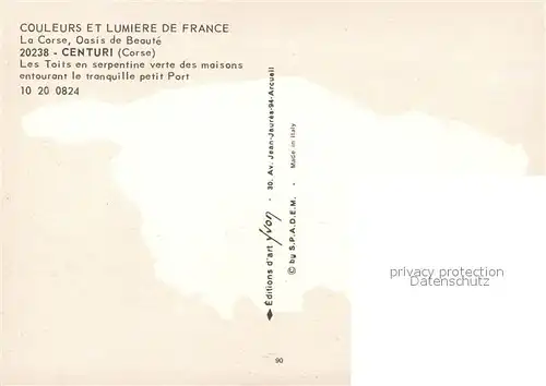 AK / Ansichtskarte Centuri Maisons vers le petit port Collection Couleurs et Lumiere de France Kat. Centuri