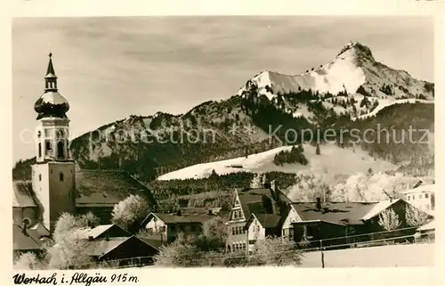 AK / Ansichtskarte Wertach Kirche Panorama Kat. Wertach