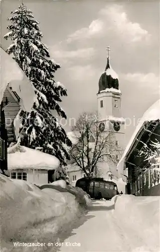 AK / Ansichtskarte Hoechenschwand Winterzauber Kirche Kat. Hoechenschwand