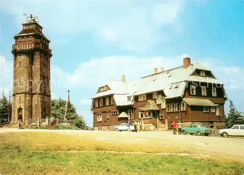 AK / Ansichtskarte Auersberg Wildenthal Aussichtsturm und Berghotel Auersberg Kat. Eibenstock