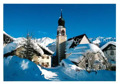 AK / Ansichtskarte Fiss Tirol Kirche Winterlandschaft Kat. Fiss