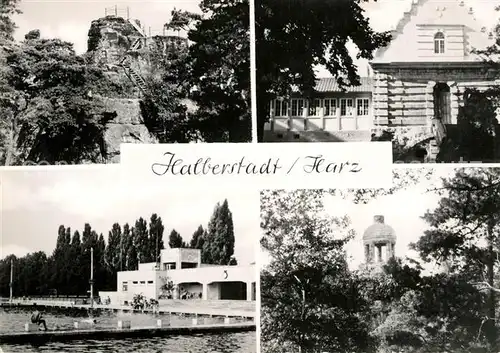 AK / Ansichtskarte Halberstadt Glaeserner Moench Jagdschloss Sommerbad Kat. Halberstadt