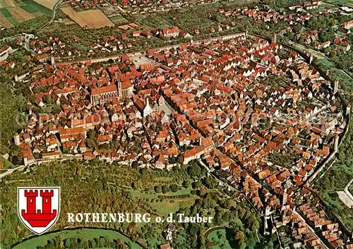 AK / Ansichtskarte Rothenburg Tauber Fliegeraufnahme Kat. Rothenburg ob der Tauber