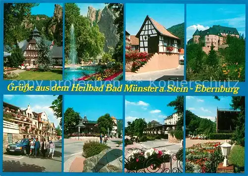 Bad Muenster Stein Ebernburg Kurpark Schloss Springbrunnen Kat. Bad Muenster am Stein Ebernburg