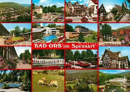 Bad Orb Kurpark Marktplatz Fachwerkhaeuser Wildpark Kat. Bad Orb