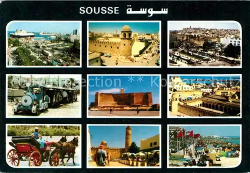 Sousse Promenade Pferdekutsche Eisenbahn  Kat. Tunesien