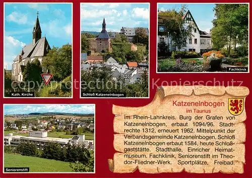 Katzenelnbogen Kirche Schloss Fachklinik Seniorenstift Kat. Katzenelnbogen